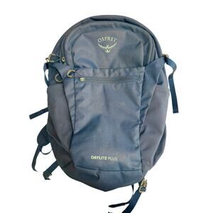 Osprey Daylite Plus Backpack Hiking Travel Daypack Gray Blue Lightweight Pack